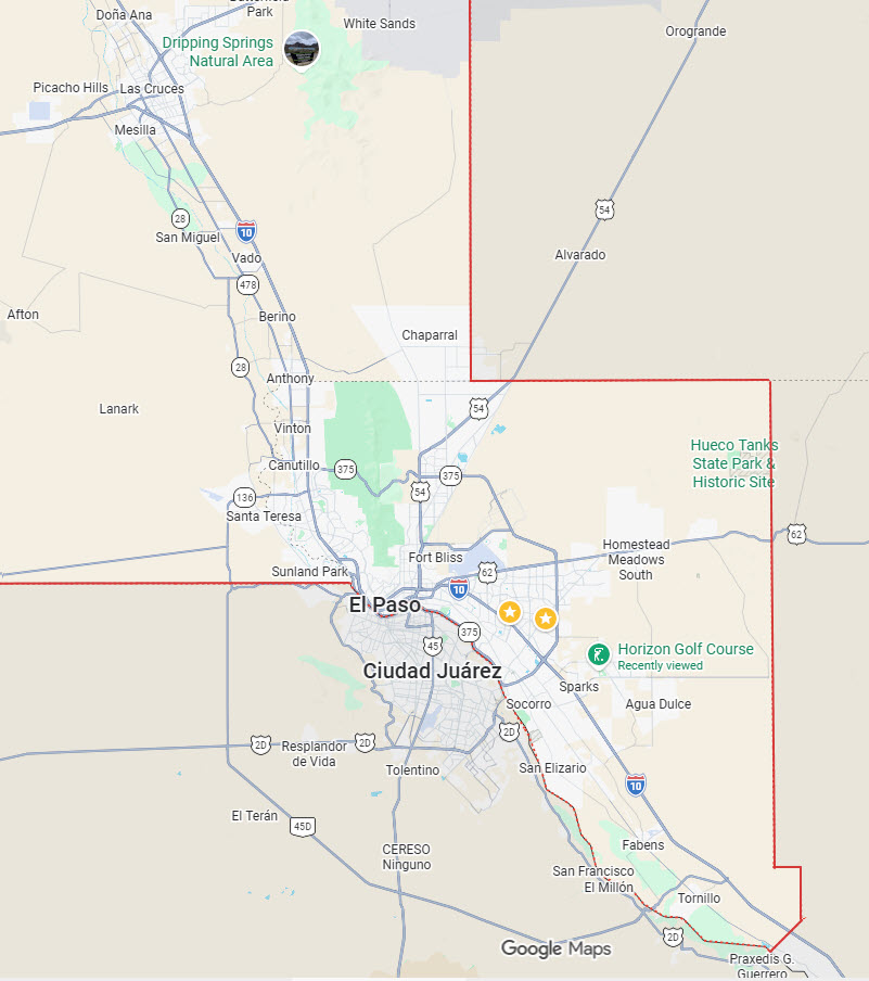 EL PASO - LAS CRUCES AREA EL PASO LAS CRUCES AREA